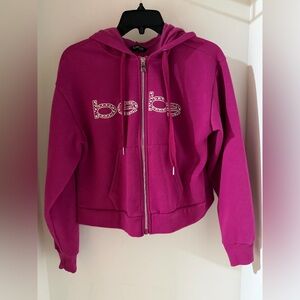 Bebe Fuchsia Zip-Up Hoodie